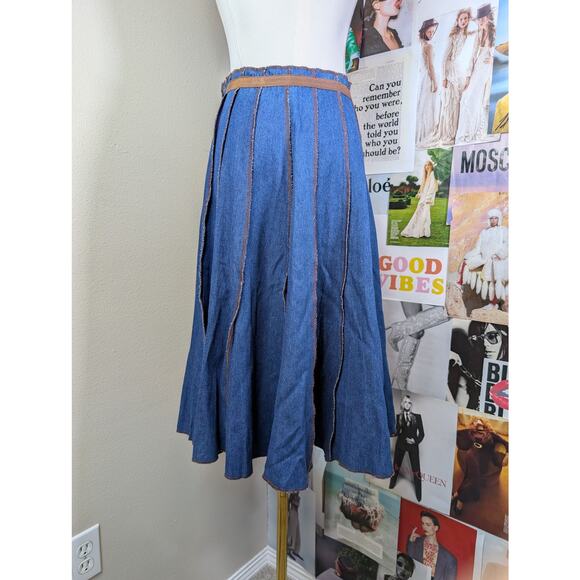 Pleated Denim Skirt Y2k - Picture 6 of 9